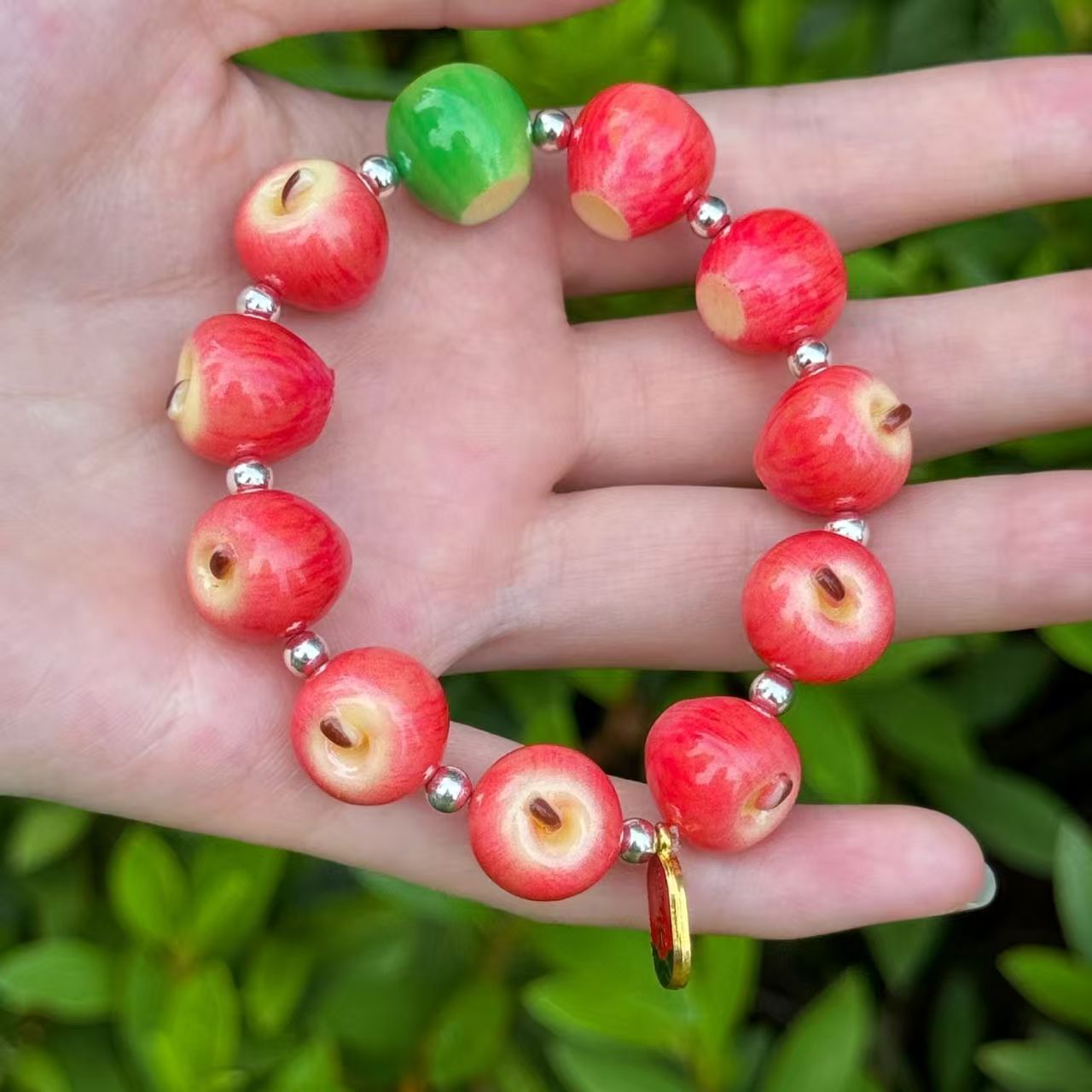 High-Quality Apple Good Luck Bracelet