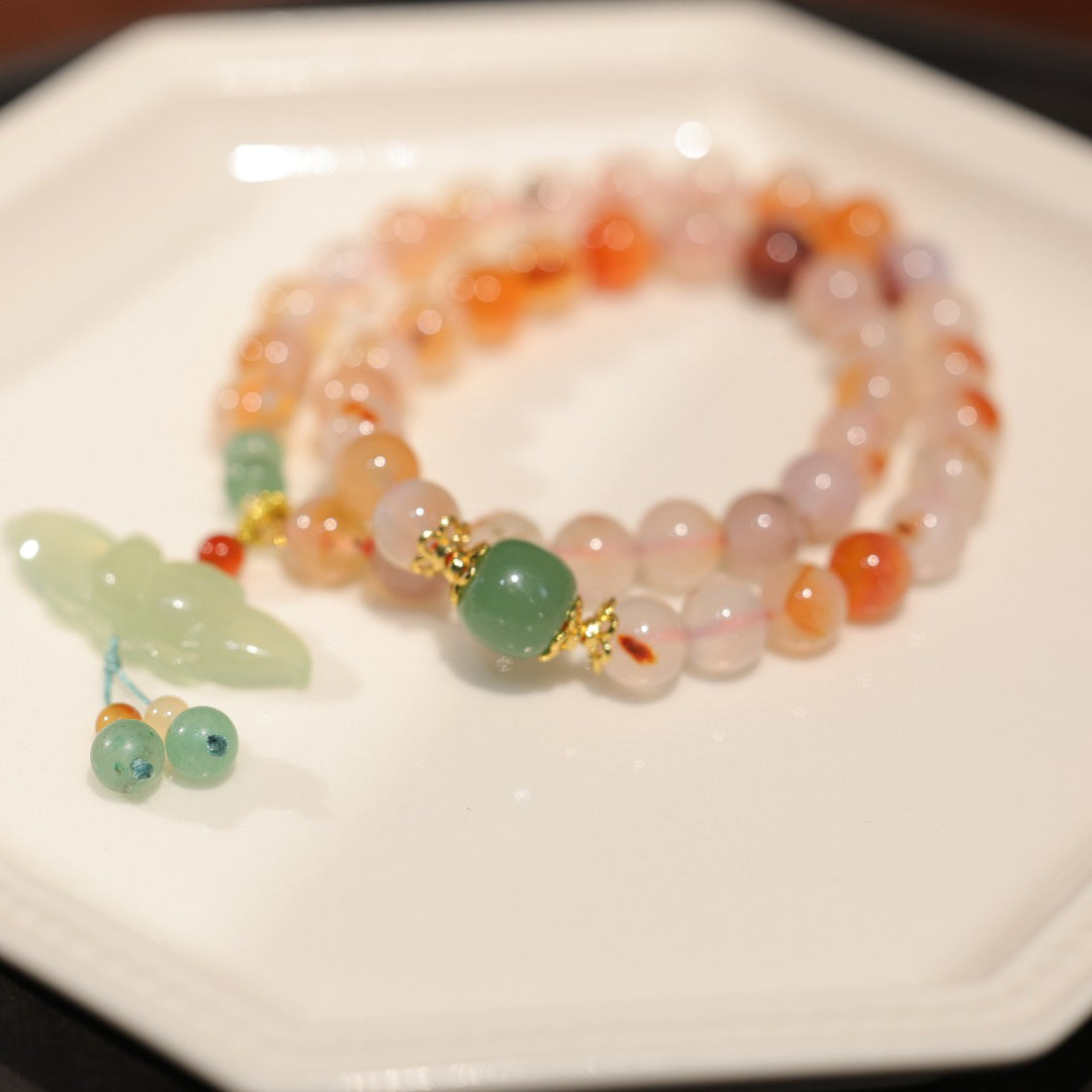 Pods • Double Circle Agate Bead Bracelet