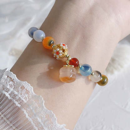Lucky Bell • Salt source agate bracelet