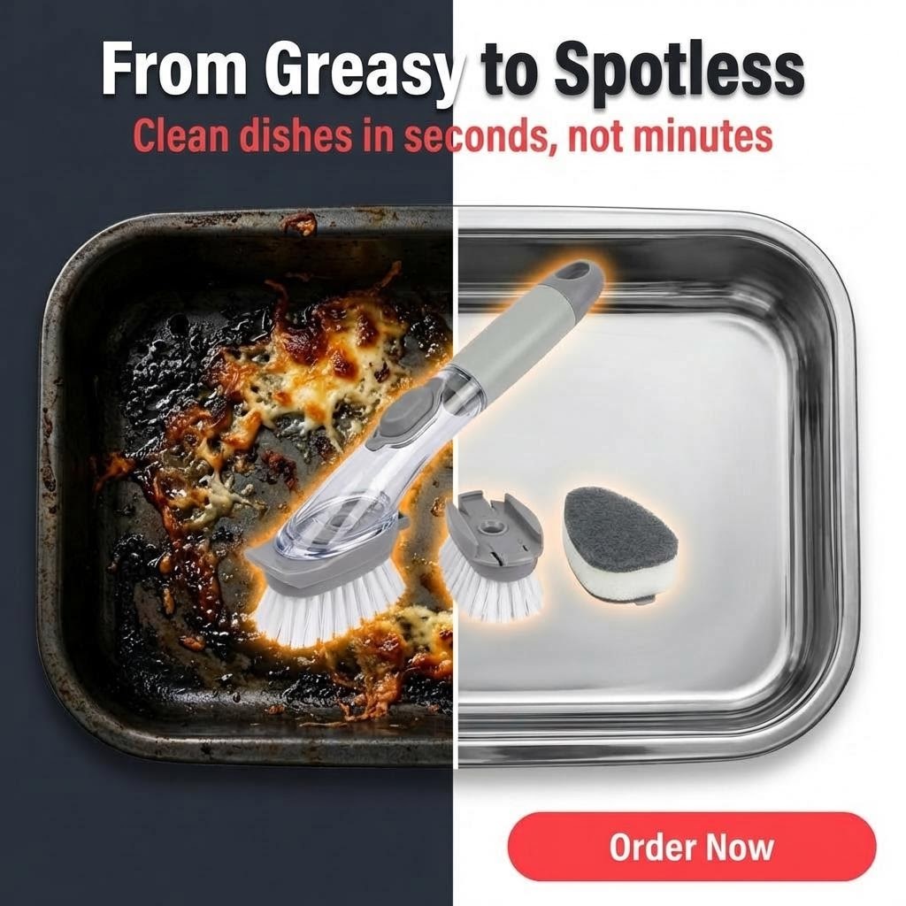 No-Touch Dish Cleaning Brush 