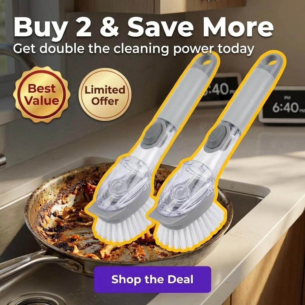 No-Touch Dish Cleaning Brush 