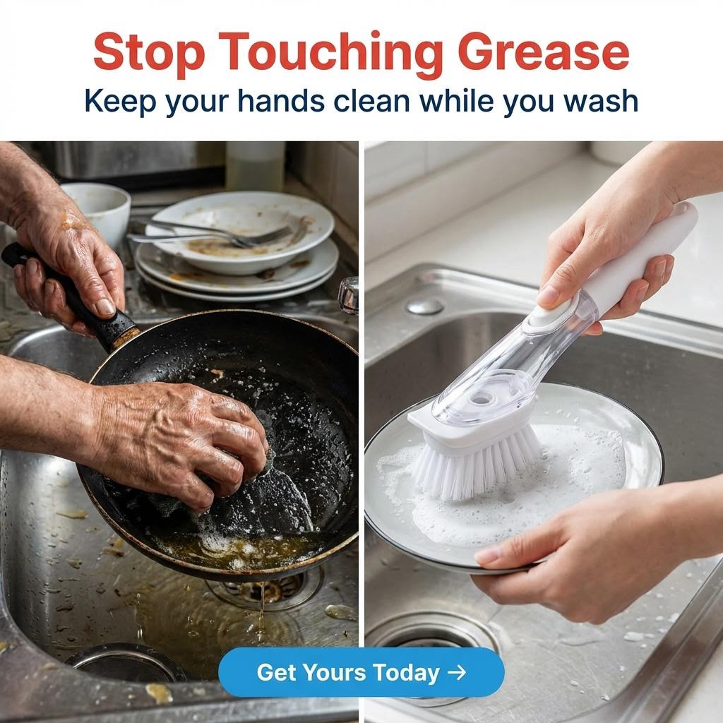 No-Touch Dish Cleaning Brush 