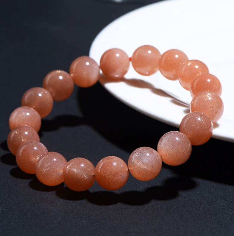 Golden Sand Orange Moonstone Bracelet (7A) – Shimmering Gemstone Healing Jewelry