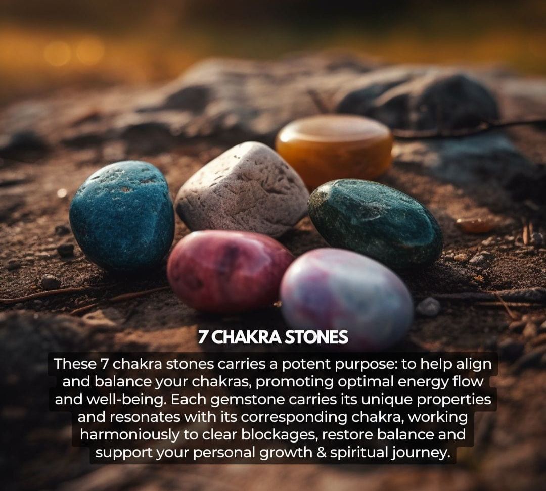 7 Chakra Heart Shaped Healing Bracelet