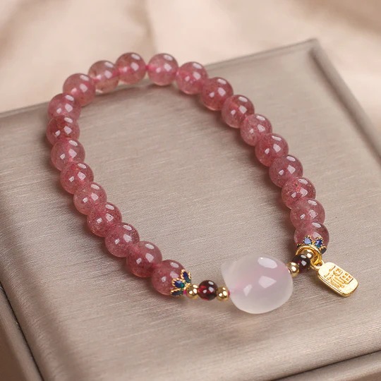 White Jade Cat Fu Character Bracelet