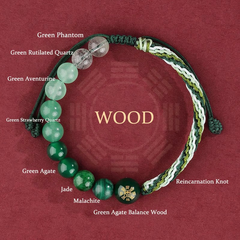 Five Elements Various Crystal Agate Wealth Bracelet