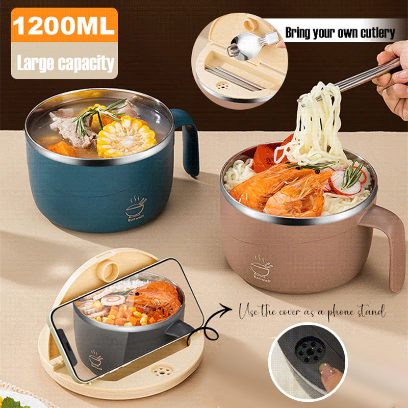 304 Stainless Steel Insulated Ramen Bowl