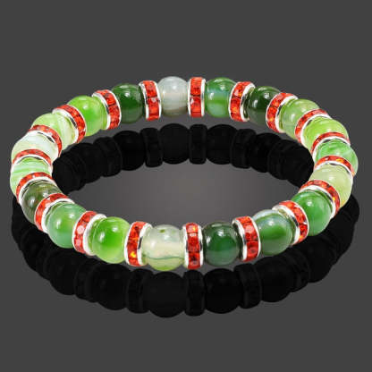 Natural Stone Bracelet Round Crystal Beads Bracelet