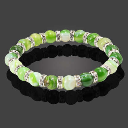 Natural Stone Bracelet Round Crystal Beads Bracelet