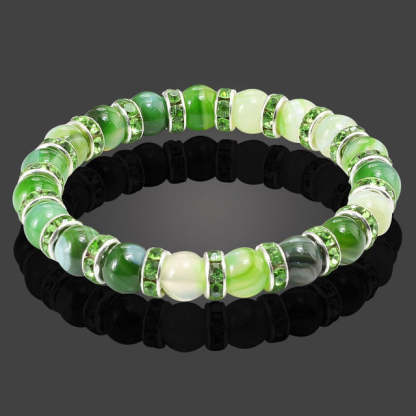 Natural Stone Bracelet Round Crystal Beads Bracelet