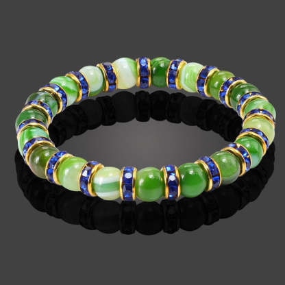 Natural Stone Bracelet Round Crystal Beads Bracelet