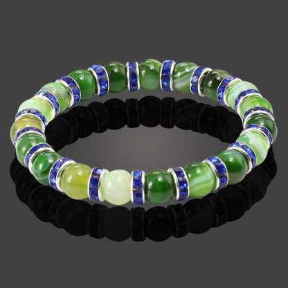 Natural Stone Bracelet Round Crystal Beads Bracelet