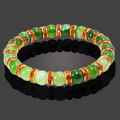 Natural Stone Bracelet Round Crystal Beads Bracelet