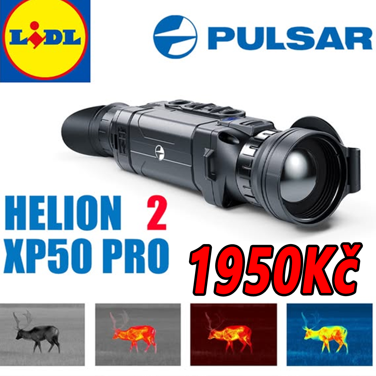【⭐Karnevalový den pro členy LIDLu⭐】 Technologie PULSAR nejnovější generace 【Termografie, noční vidění a dálkoměr 3 v 1】 - Viditelnost až 10 000 metrů