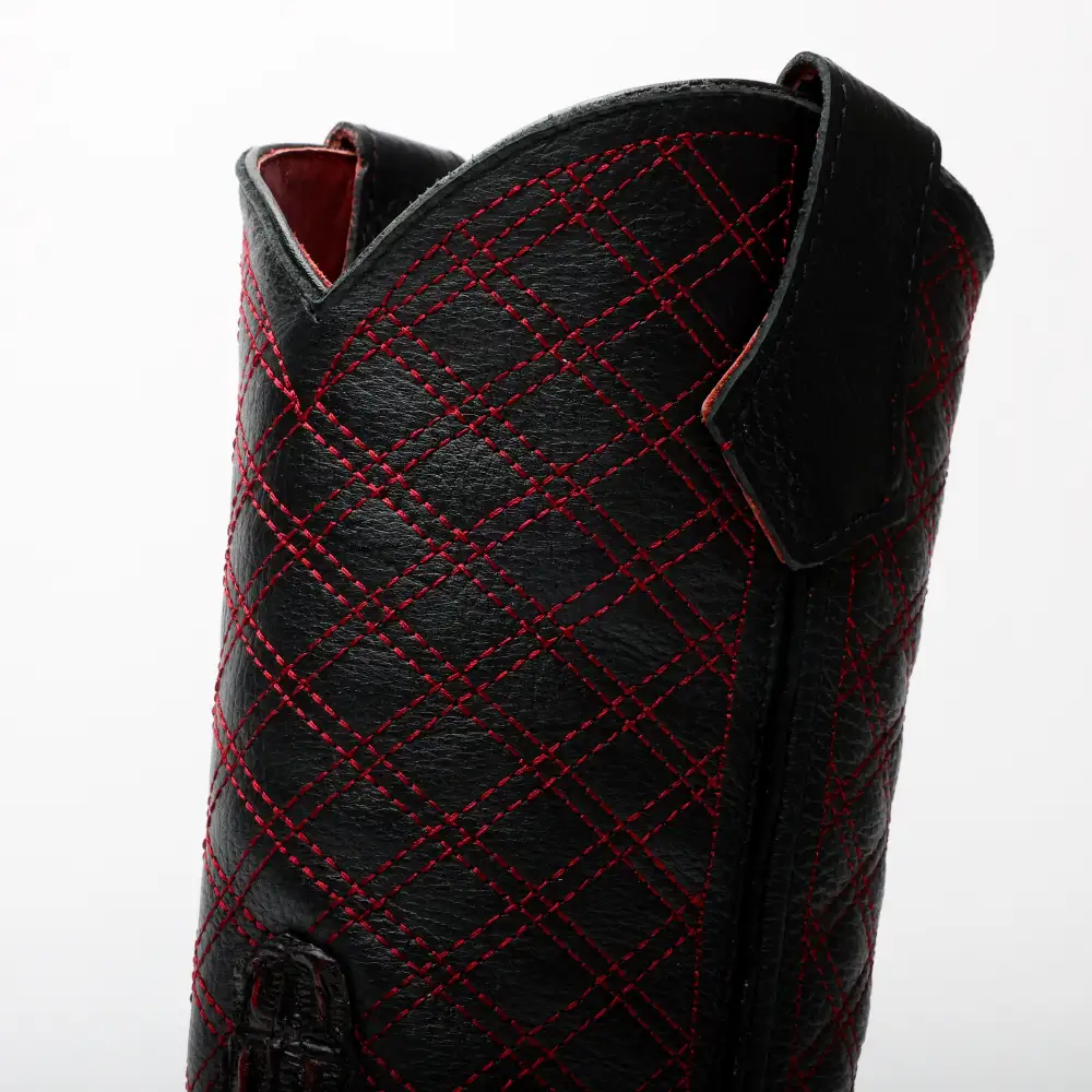 Kožené boty Black Cherry Caiman s rohovinovou špičkou a lehkou 3D podrážkou - kompozitní špička
