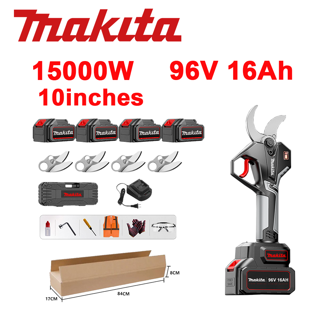 Kombinace nůžek Makita 15000W + motorové pily 15000W s bezkartáčovým motorem a lithium-iontovou bate