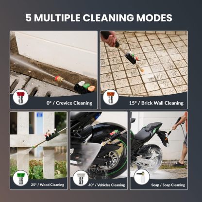 Grandfalls Pressure Washer PRO with 100ft High-Pressure Hose by Giraffe Tools