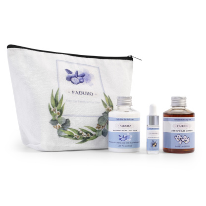 FADUIIO 3-Piece Hair Care Travel Set – Anti-Dandruff Shampoo, Deep Moisturizing Conditioner & Caviar Hair Oil | Soothing, Nourishing & Shine-Boosting Essentials