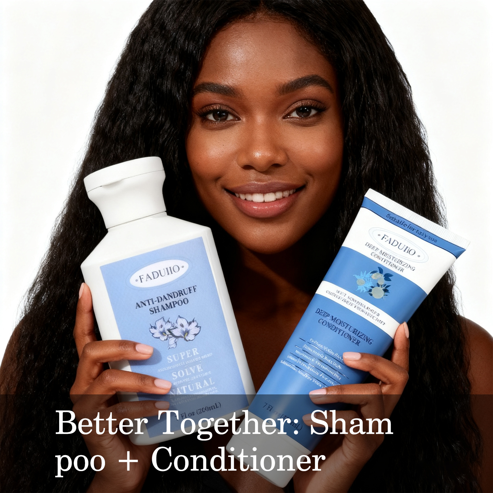 FADUIIO Anti-Dandruff Shampoo*2+Moisturizing Conditioner