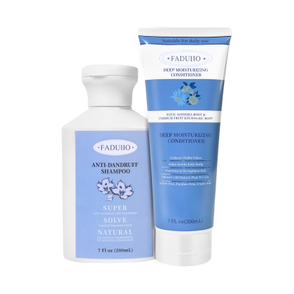 FADUIIO Anti-Dandruff Shampoo + Moisturizing Conditioner Set | Soothes Scalp & Reduces Visible Flakes | Sulfate & Paraben Free