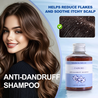 FADUIIO 3-Piece Hair Care Travel Set – Anti-Dandruff Shampoo, Deep Moisturizing Conditioner & Caviar Hair Oil | Soothing, Nourishing & Shine-Boosting Essentials