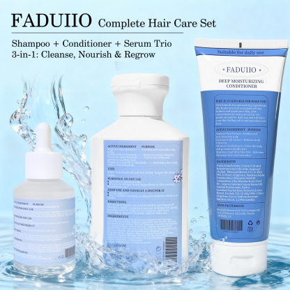 Moisturizing Conditioner + Anti-Dandruff Shampoo + Hair Treatment Oil