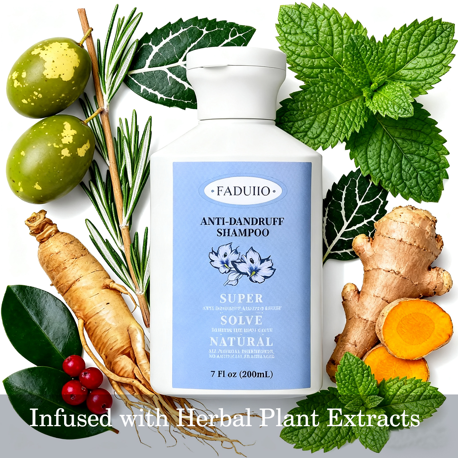 FADUIIO Anti-Dandruff Shampoo*2+Moisturizing Conditioner