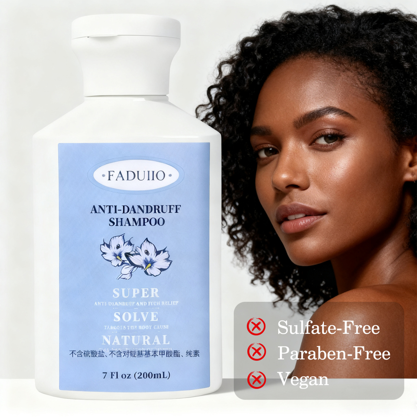 FADUIIO Anti-Dandruff Shampoo*2+Moisturizing Conditioner