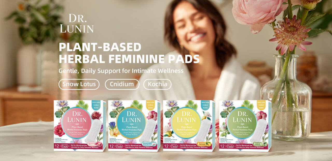 Dr. Lunin Herbal Sanitary Pads – Plant-Based, Breathable & Soft 