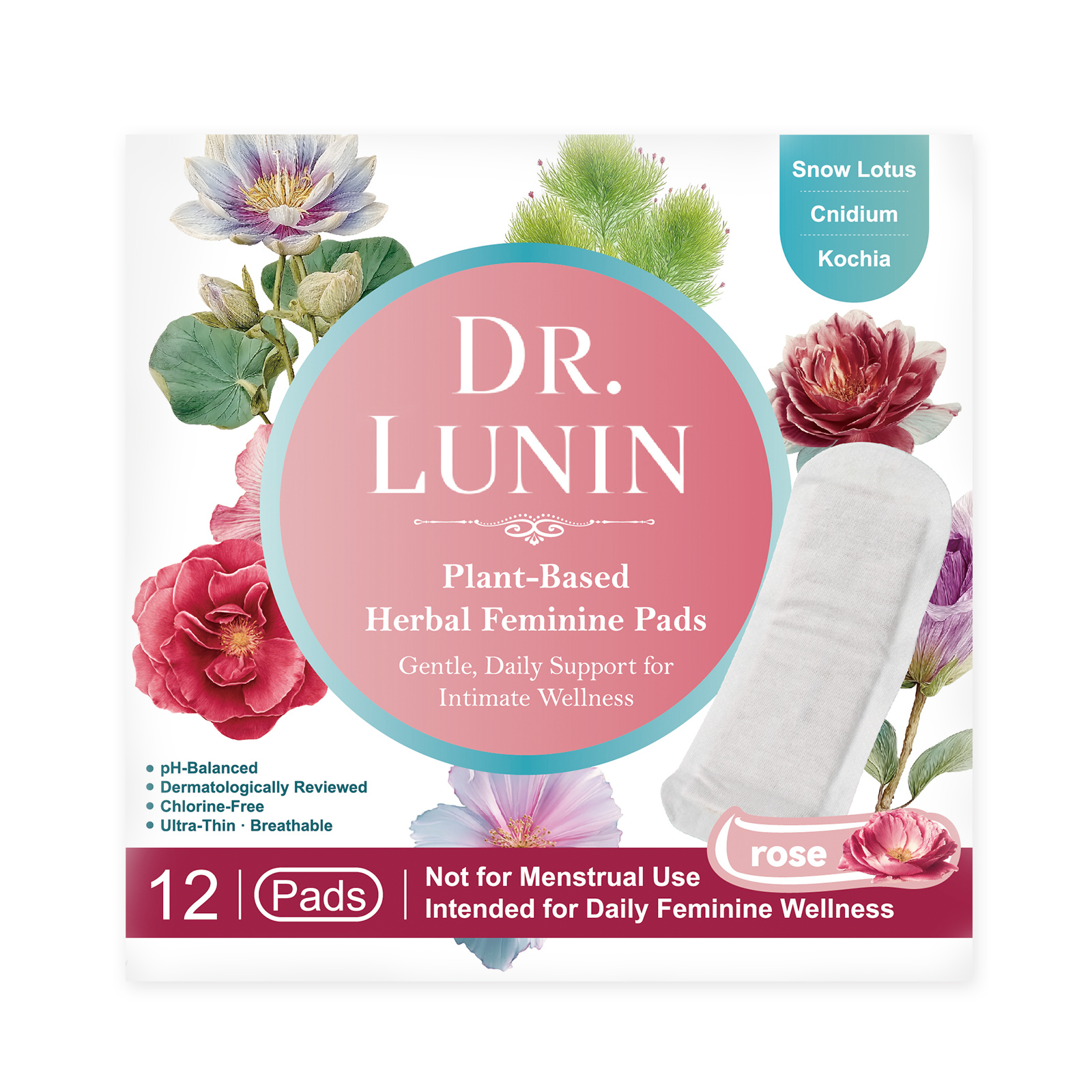Dr. Lunin Herbal Sanitary Pads – Plant-Based, Breathable & Soft 