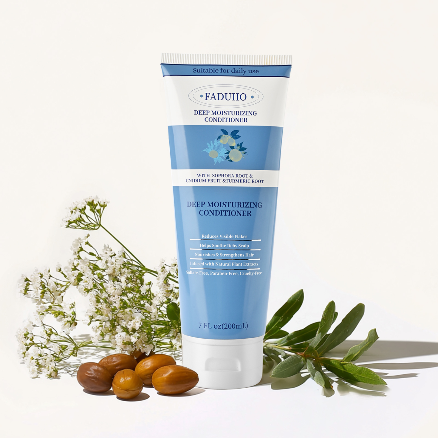 FADUIIO Deep Moisturizing Conditioner for Thick, Dry, Frizzy Hair Intense Repair & Nourish, Silky Smooth, Plant Extracts,Sulfate-Free, 7 fl oz