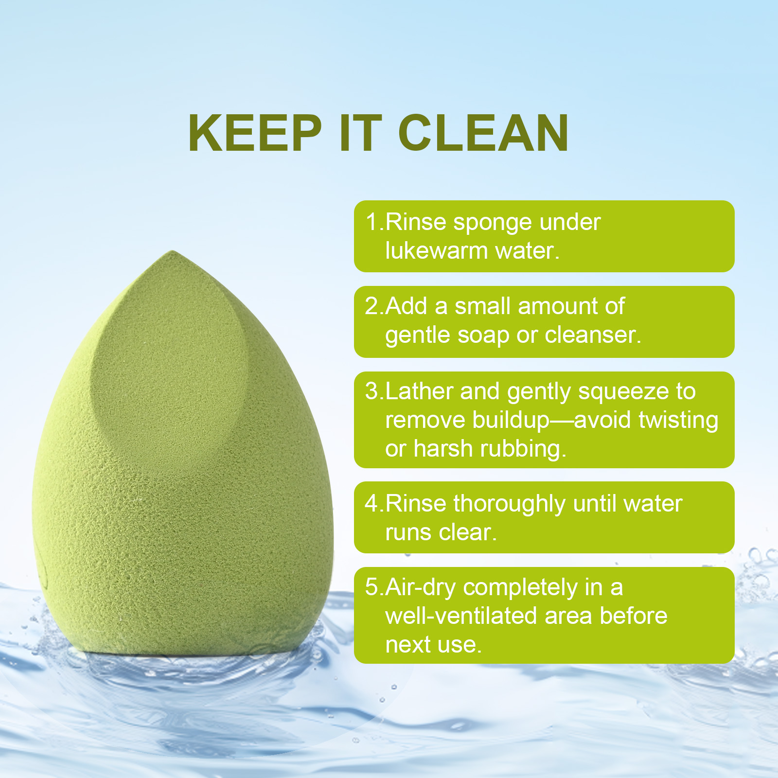 FADUIIO Aspira Makeup Sponge Set – 6 Latex-Free Beauty Blenders & 50 Hygienic Cotton Swabs in Travel Box | Flawless Foundation, Contouring & Touch-Up Kit for All Skin Types