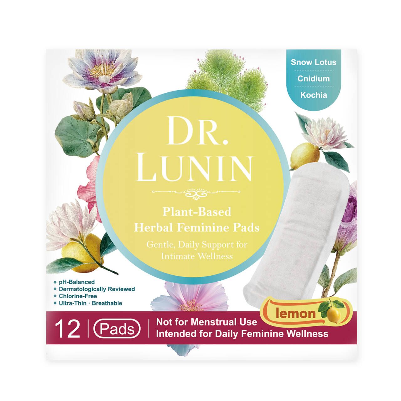 Dr. Lunin Herbal Sanitary Pads – Plant-Based, Breathable & Soft 