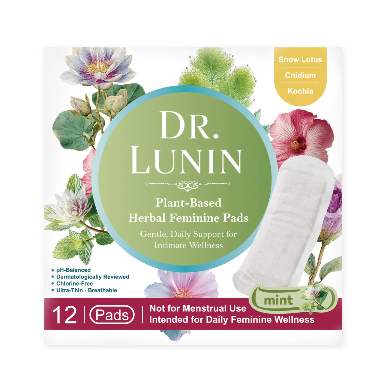 Dr. Lunin Herbal Sanitary Pads – Plant-Based, Breathable & Soft 