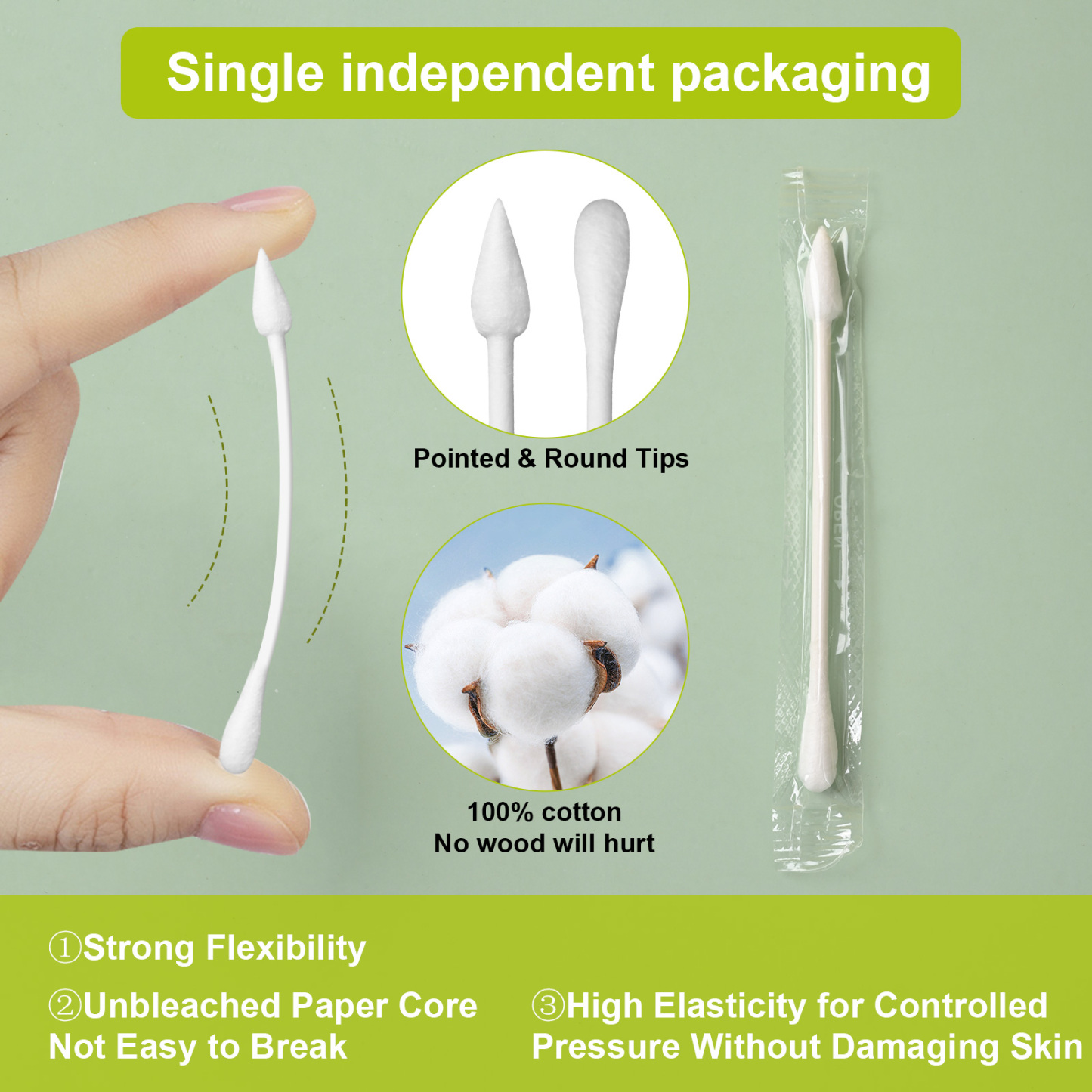 FADUIIO Aspira Makeup Sponge Set – 6 Latex-Free Beauty Blenders & 50 Hygienic Cotton Swabs in Travel Box | Flawless Foundation, Contouring & Touch-Up Kit for All Skin Types