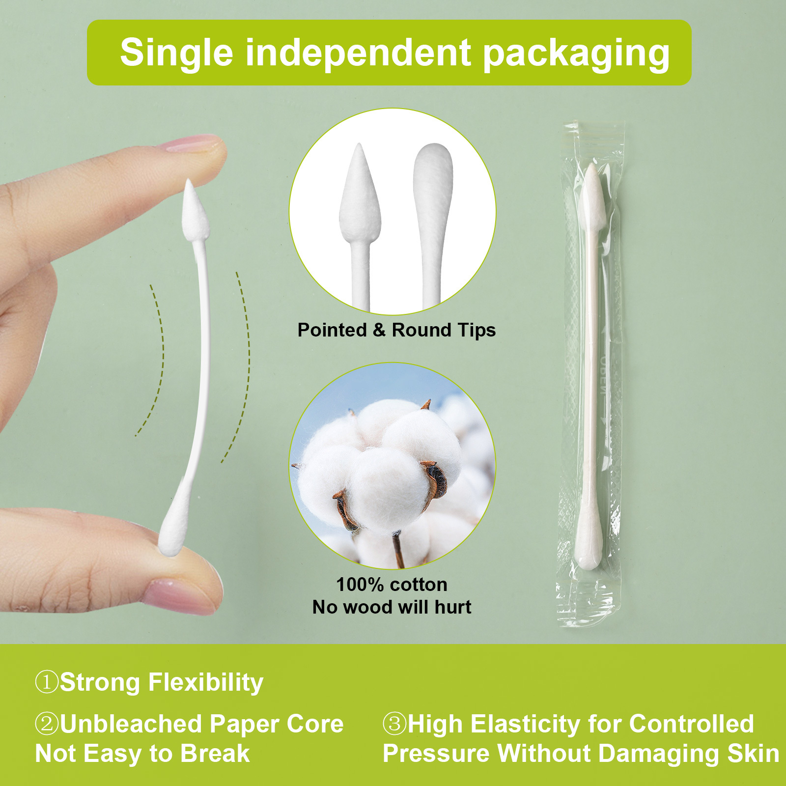 FADUIIO Aspira Makeup Sponge Set – 6 Latex-Free Beauty Blenders & 50 Hygienic Cotton Swabs in Travel Box | Flawless Foundation, Contouring & Touch-Up Kit for All Skin Types