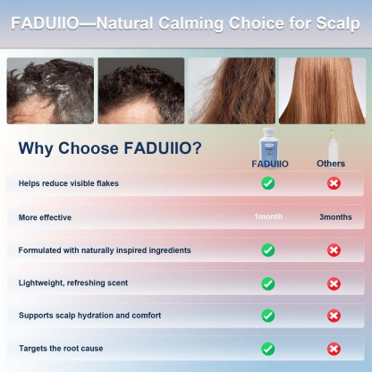 FADUIIO Anti-Dandruff Shampoo 2-Pack – Flake Control, Itchy Scalp Relief, Natural Extracts, Sulfate-Free, 200ml Each