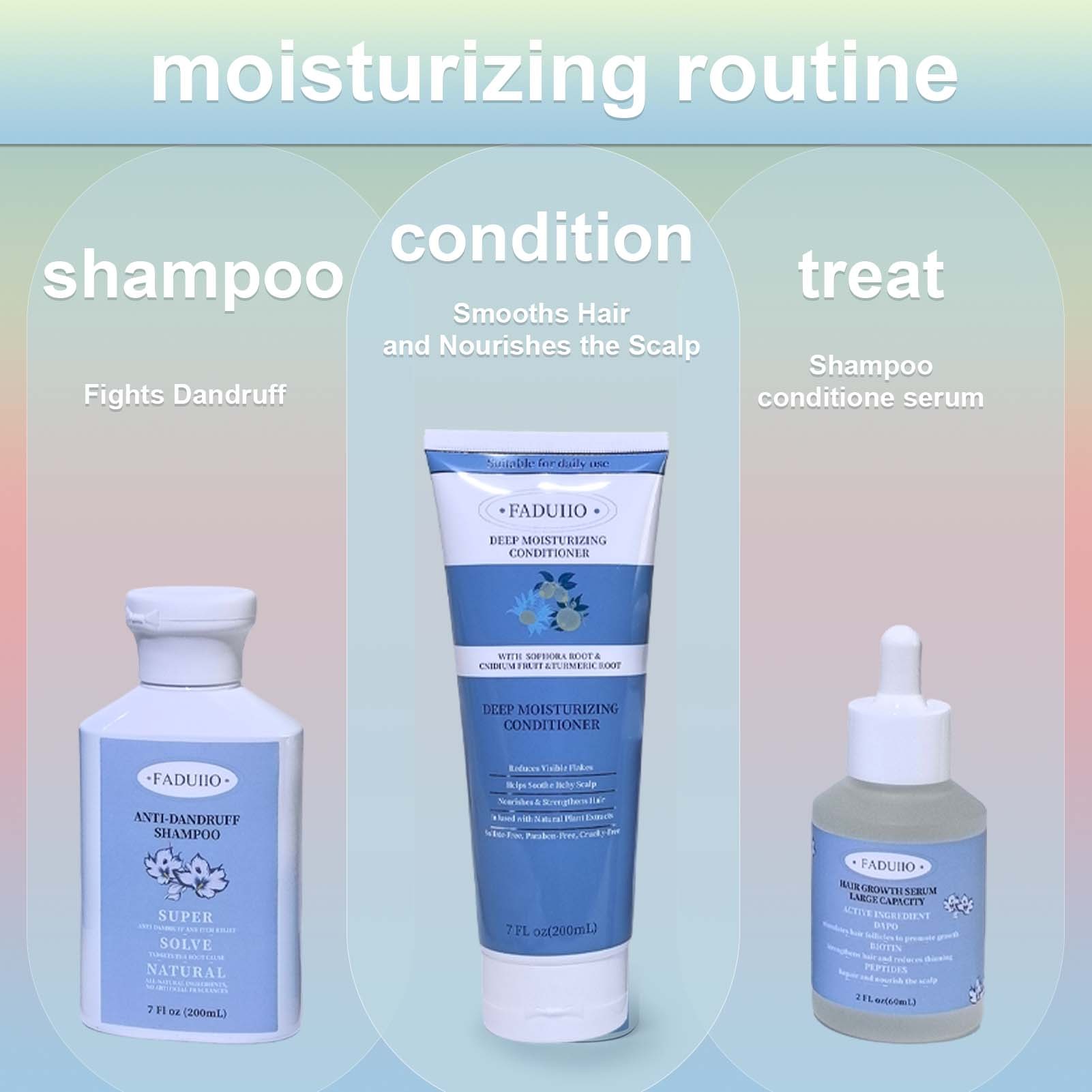 FADUIIO Deep Moisturizing Conditioner for Thick, Dry, Frizzy Hair Intense Repair & Nourish, Silky Smooth, Plant Extracts,Sulfate-Free, 7 fl oz