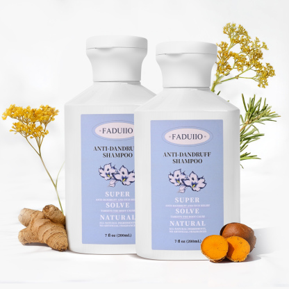 FADUIIO Anti-Dandruff Shampoo 2-Pack – Flake Control, Itchy Scalp Relief, Natural Extracts, Sulfate-Free, 200ml Each