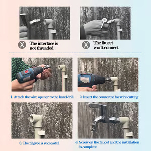 🔥Last Day - 49% OFF🔥 Electric Drill Compatible PVC Pipe Threader Kit with Various Die Sizes