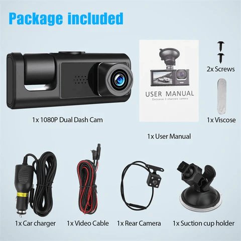 2-Inch Screen Wifi Link 1080P HD Dashcam with Night Vision 2 or 3 Lenses💥FREE SHIPPING💥