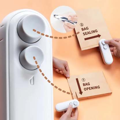 Small 2-in-1 Rechargeable Magnetic Snack Sealer Household Mini Sealing Machine