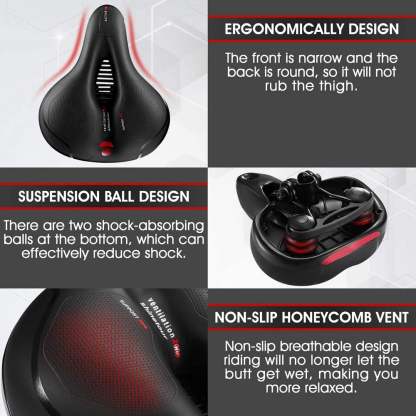 Extra Wide Comfort Bicycle Saddle