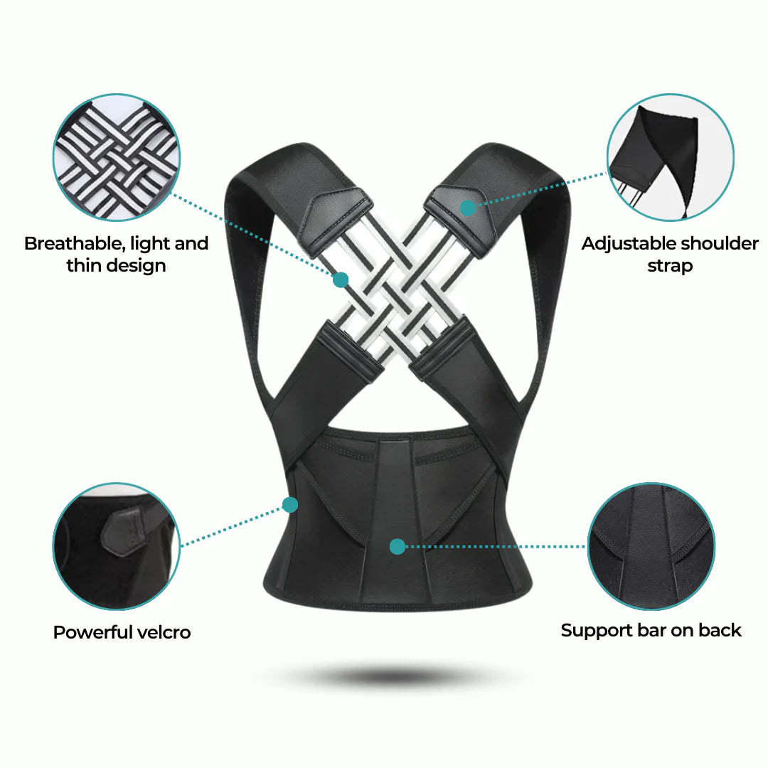 Adjustable Back Posture Belt for Men and Women| Shoulder, Back Support Belt | Back Straightener Brace For Spine & Body Posture Correction | Clavicle Support | Universal Size