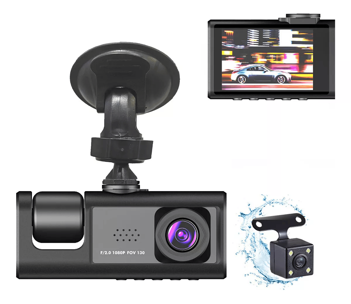 2-Inch Screen Wifi Link 1080P HD Dashcam with Night Vision 2 or 3 Lenses💥FREE SHIPPING💥