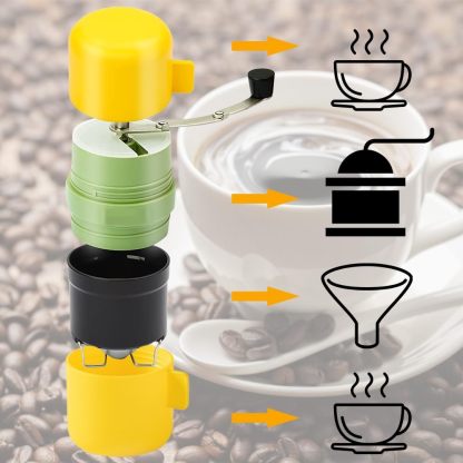 🎉Portable Coffee Maker For Travel With Manual Grinder☕