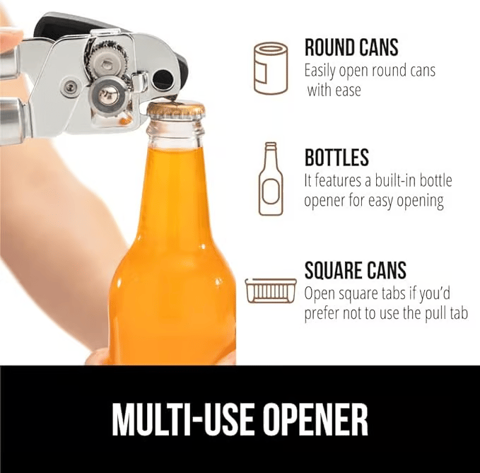 Multi-Functional Stainless Steel Smooth Edge Manual Hand Held Can Opener