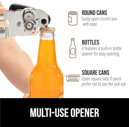 Multi-Functional Stainless Steel Smooth Edge Manual Hand Held Can Opener