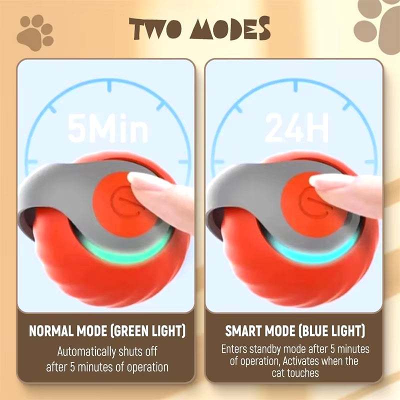 🐾 Speedy Tail 2.0 - Interactive Electric Rolling Ball with Teasing Tail – Smart Cat Toy for Indoor & Outdoor Fun 🎉🐱