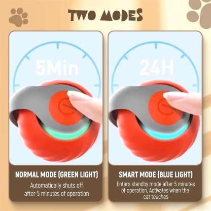 🐾 Speedy Tail 2.0 - Interactive Electric Rolling Ball with Teasing Tail – Smart Cat Toy for Indoor & Outdoor Fun 🎉🐱